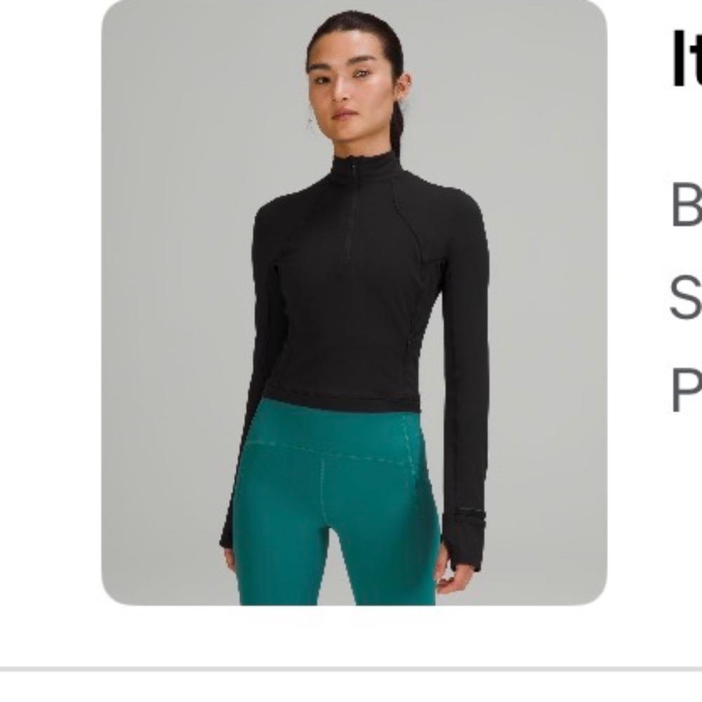 It's Rulu Cropped Half Zip